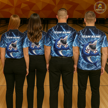 Load image into Gallery viewer, Custom Flame Shake Bowling Jersey for Women Polo &amp; 1/4 Zip Bowling Team Shirts HNT223
