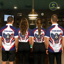 Load image into Gallery viewer, Custom 250 Years Freedom Eagle 8 Ball Pool Billiard Shirt For Men Patriotic Billiard Apparel NYN2633