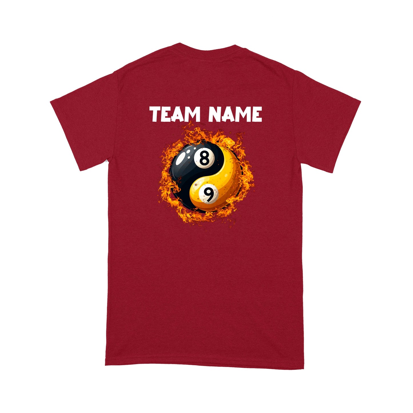 Funny Billiard T-Shirt Ying And Yang 8 Ball & 9 Ball Custom Billiard Team Shirt For Pool Player TDM3896