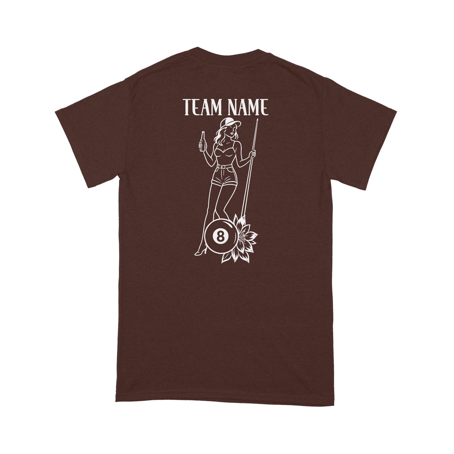 Floral 8 Ball Billiard Shirt, Custom Ladies Pool Team Billiard T-Shirt, Best Billiard Gift Idea TDM3893