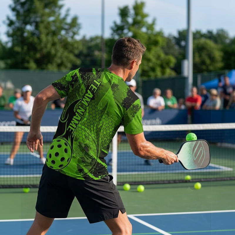 Pickleball custom sports apparel action image