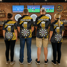 Load image into Gallery viewer, Custom Yellow Funny Beer Darts Board Dart Shirts For Women Darts Team Jerseys Dart Tournament NNT120