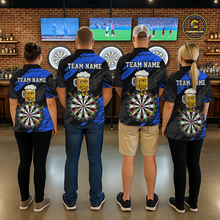 Load image into Gallery viewer, Custom Blue Funny Beer Darts Board Dart Shirts For Women Darts Team Jerseys Dart Tournament NNT120