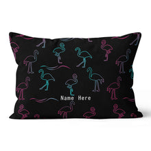 Load image into Gallery viewer, Colorful Neon Flamingo Custom Throw Pillow Personalized Home Decor Gifts LDT1191