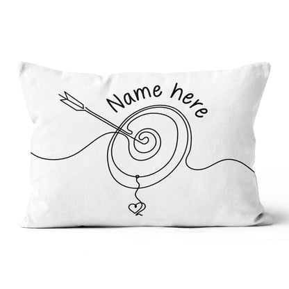 Personalized Archery Line Drawing White Pillow Best Archery Pillow Gifts TDM0869