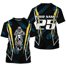 Load image into Gallery viewer, Customizable youth adult kid Motocross jersey UPF30+ dirt bike racing off-road motorcycle shirt PDT97