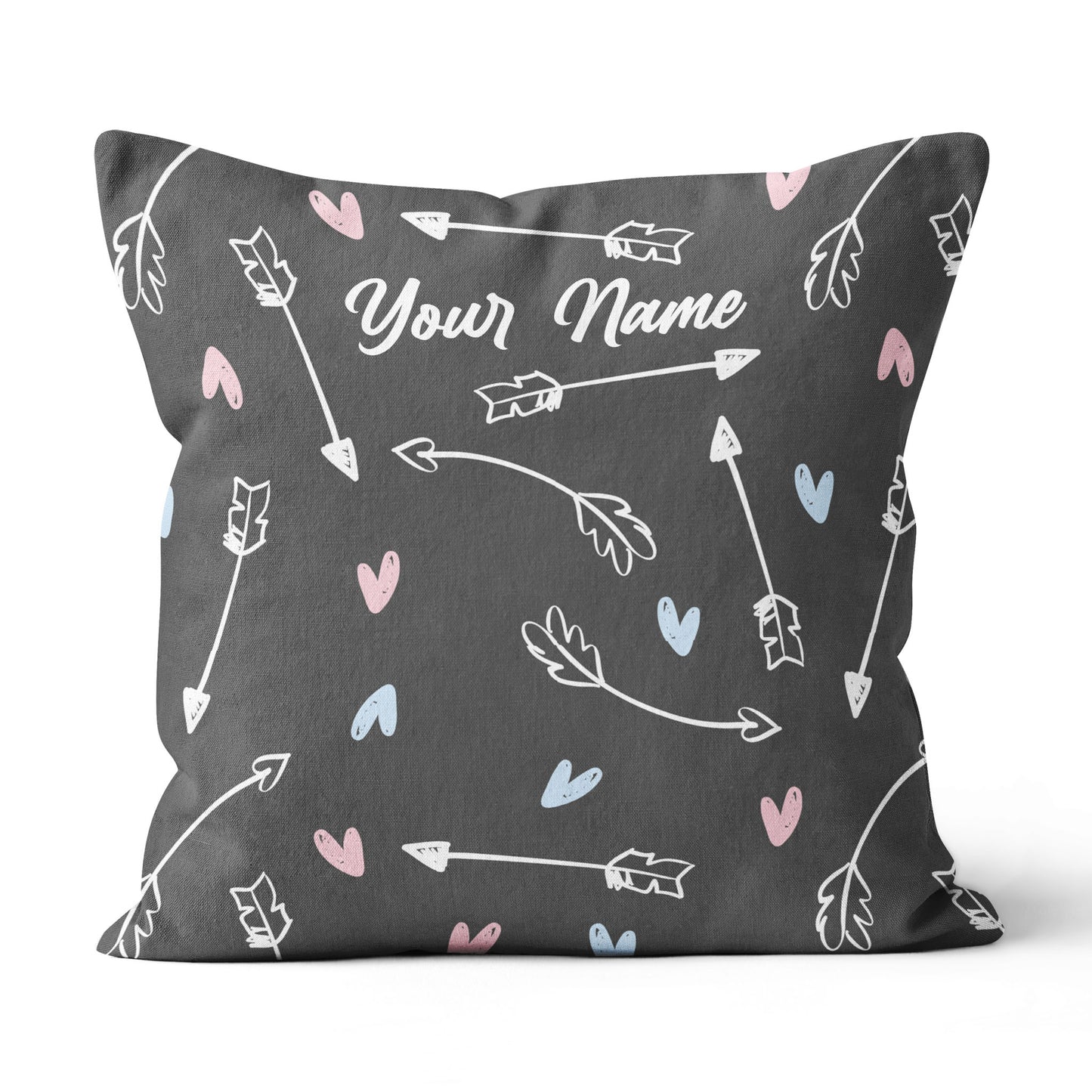 Personalized Archery Arrows And Hearts Throw Pillow Best Valentine Gifts TDM0784