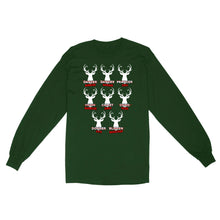 Load image into Gallery viewer, Funny Christmas Reindeer Hunter Shirt, Deer Hunter Gift D02 NQS2460 Standard Long Sleeve