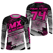 Load image into Gallery viewer, Custom Dirt Bike Jersey Kid Men Women UPF30+ Pink Motocross Racing MX Off-Road Shirt Motorcycle PDT380