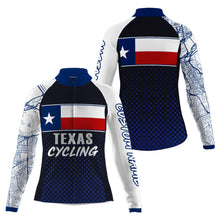 Load image into Gallery viewer, Texas flag women's cycling jersey with full zipper 3-rear pockets UPF50+ bicycle MTB BMX clothes| SLC142