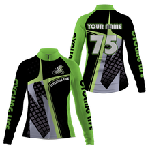 Load image into Gallery viewer, Green Custom Womens Cycling Jersey Cycling Life Female Biker Riding Road Cycle Mountain Bicycling| NMS846