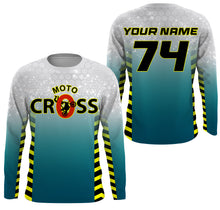 Load image into Gallery viewer, Custom name&amp;number MX racing jersey kids men women dirt bike Motocross offroad UPF30+ motorcycle PDT122
