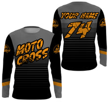 Load image into Gallery viewer, Dirt bike jersey youth&amp;adult personalized black MX racing UV Motocross shirt off-road motorcycle PDT156