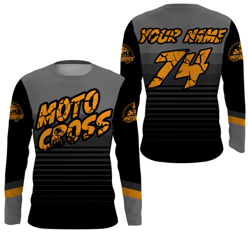 Dirt bike jersey youth&adult personalized black MX racing UV Motocross shirt off-road motorcycle PDT156
