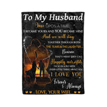 Load image into Gallery viewer, To My Husband Love from Wife Fleece blanket - Gift for husband on anniversary, Valentine's day, Birthday - FSD317