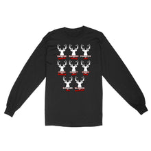 Load image into Gallery viewer, Funny Christmas Reindeer Hunter Shirt, Deer Hunter Gift D02 NQS2460 Standard Long Sleeve