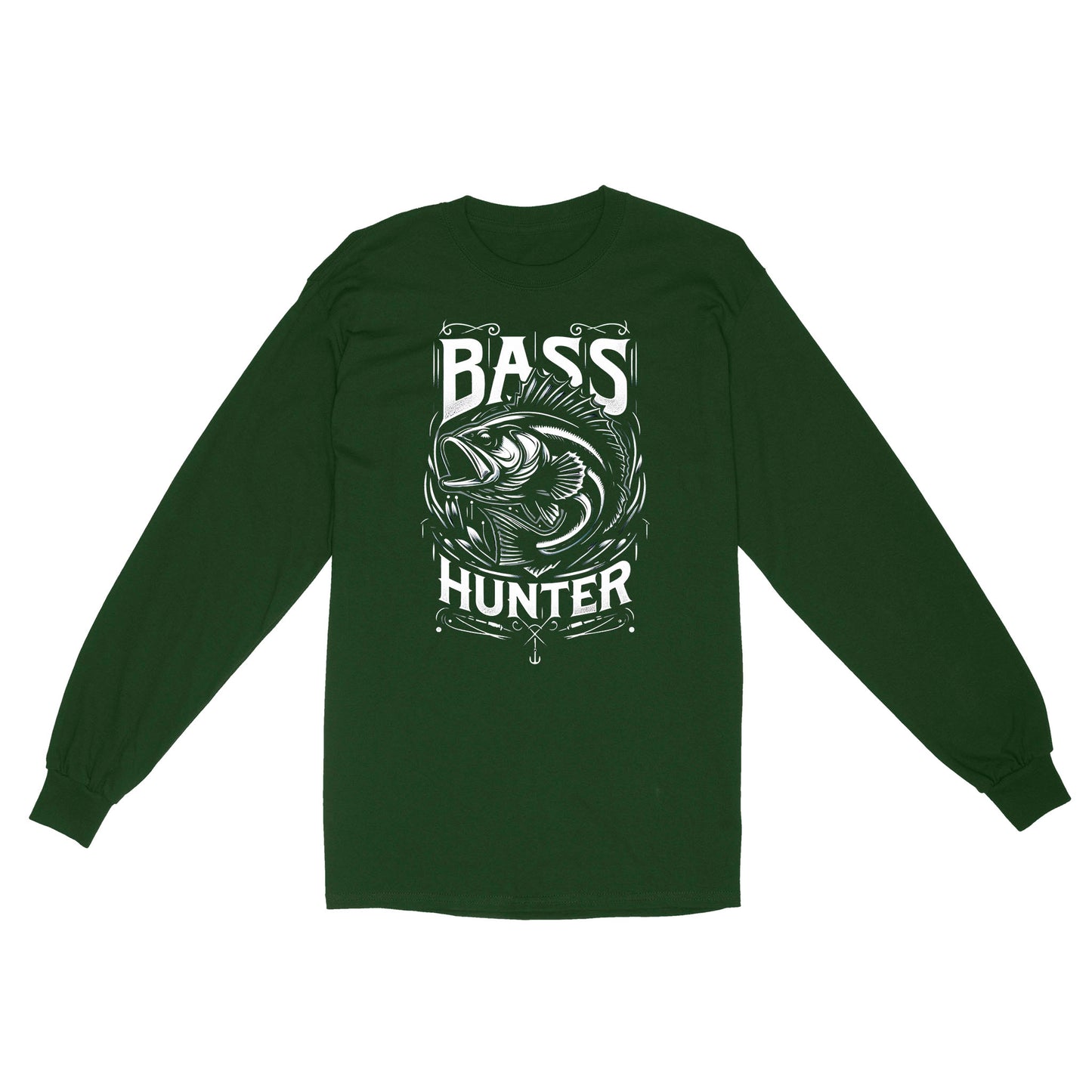 Long Sleeve - Bass hunter fishing shirt gift for fisherman A56