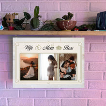 Load image into Gallery viewer, Personalized Canvas| Mom Wife Boss| Custom Photo Canvas| Birthday Gift for Her, Mother, Wife Mother's Day, Christmas Gift| N1488