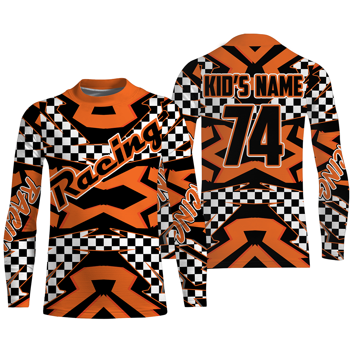 Kid&adult Motocross custom jersey dirt bike shirt UV protective racing flag off-Road motorcycle PDT15