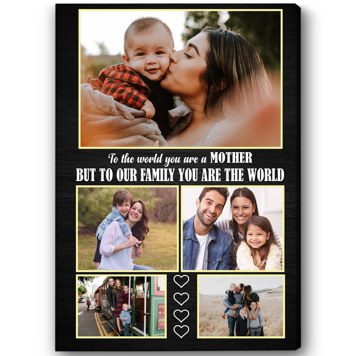 Personalized Mom Canvas| Mother You Are The World Custom Mom Canvas| Mother's Day Gift, Mom Birthday Gift for Mother JC225