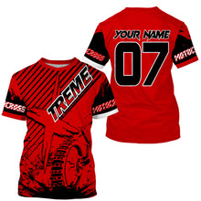 Load image into Gallery viewer, Custom red MX jersey shirt UV extreme kid&amp;adult Motocross dirt bike racing off-road motorcycle PDT179