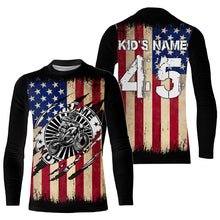 Load image into Gallery viewer, Extreme Motocross personalized jersey UPF30+ US flag Patriotic motorcycle long sleeves dirt bike NMS1060