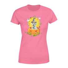 Load image into Gallery viewer, Custom photo dog halloween pumpkin personalized women's t-shirt