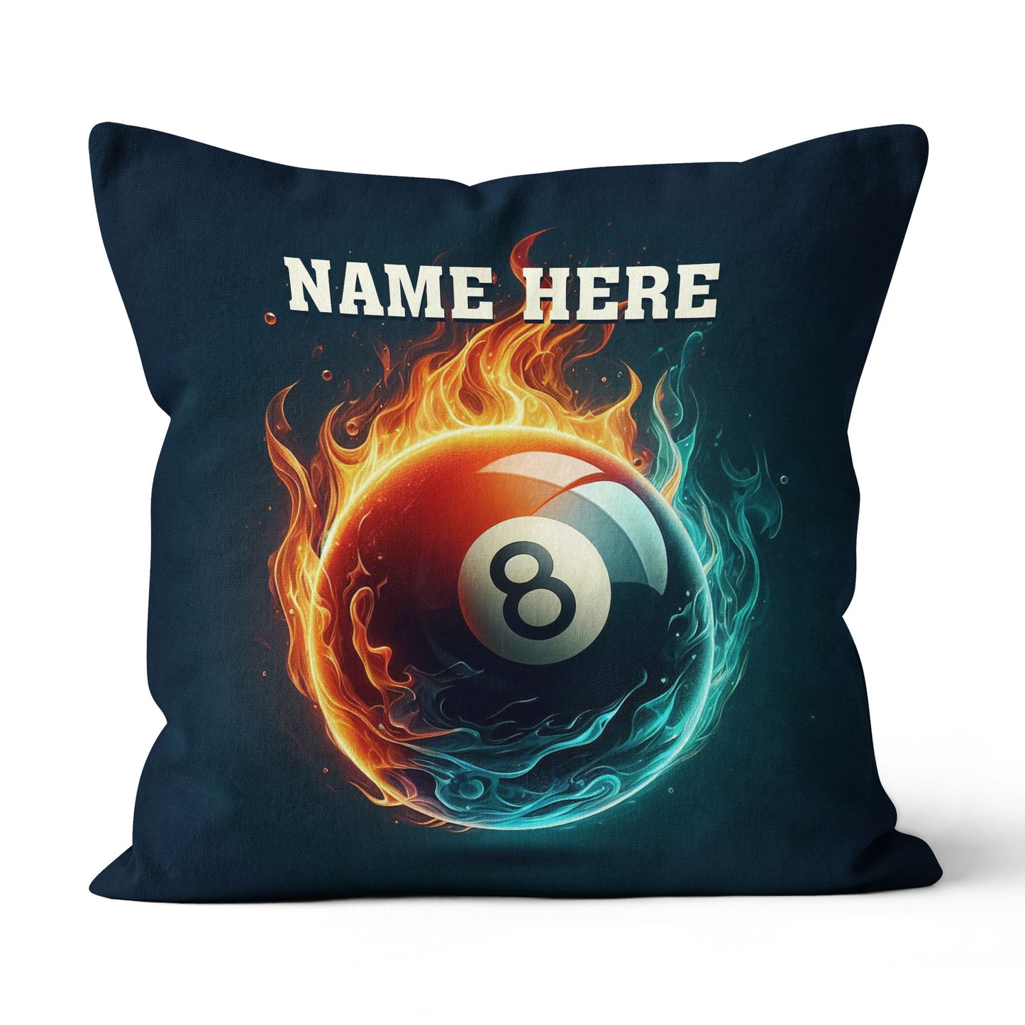 Personalized Fire And Water 8 Ball Billiard Pillow, Best Billiards Gifts VHM0938