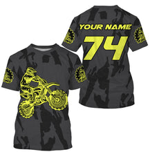 Load image into Gallery viewer, Custom number&amp;name dirt bike racing jerseys black motocross youth men women UV offroad long sleeve PDT164