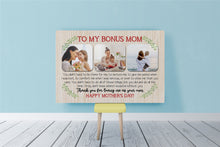 Load image into Gallery viewer, To My Bonus Mom Personalized Canvas Photo Collage, Step Mom Mother's Day Gift for Bonus Mother| N2514