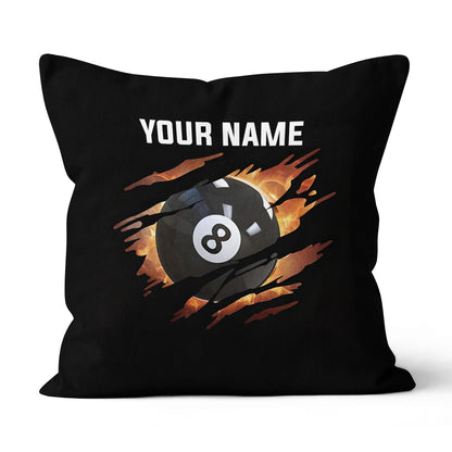8 Ball Pool Fire 3D Printed Billiard Pillow Custom Unique Throw Pillow TDM0744
