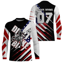 Load image into Gallery viewer, American Flag Personalized Dirt Bike Jersey UPF30+ Kid&amp;Adult Motocross Racing Off-road Shirt NMS1154