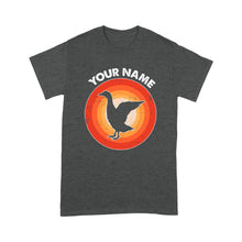 Load image into Gallery viewer, Goose Retro Vintage Sunset Custom Name Shirt, Goose Hunting Shirt, Personalized Gift for Goose Bird Lover Standard T-shirt FSD2347D08