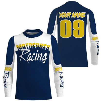Motocross racing custom jersey UPF30+ men women kids dirt bike offroading motorcycle rider outfits NMS1009