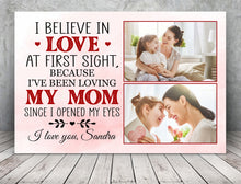 Load image into Gallery viewer, Personalized Canvas| Mother and I, Love At First Sight - Custom Image Canvas| Sunflower Canvas| Birthday Gifts, Mother's Day Gift  T255