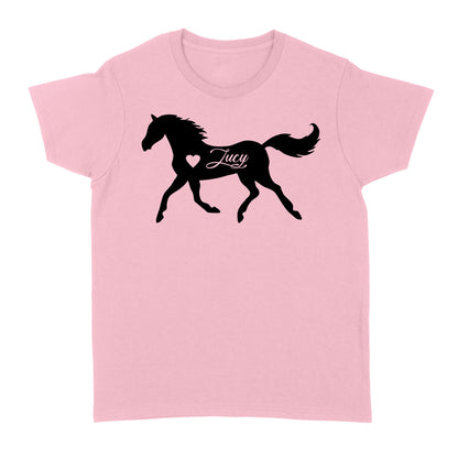 Customized name horse gifts for girls, Gift For Horse Owner, Horse Trainer Gift, Horse Lover Gift, Cowgirl, Riding Tee D06 NQS2682 - Standard Women's T-shirt