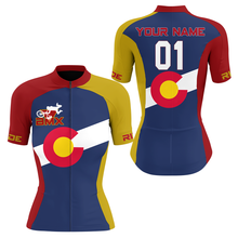 Load image into Gallery viewer, CO Flag Colorado BMX Men&amp;Women Cycling Jersey Custom Cyclist Shirt Bicycle Riders Cross Country Biking| NMS798