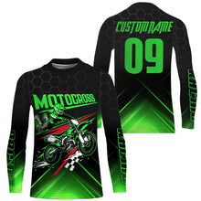 Load image into Gallery viewer, Jersey For Motocross Personalized UPF30+ Green Dirt Bike Shirt Youth&amp;Adult Freestyle Motorcycle PDT453