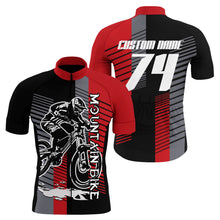 Load image into Gallery viewer, Custom Mens Womens MTB Cycling Jersey Mountain Bike Red&amp;Black Bicycling Downhill Rider Racing| NMS816
