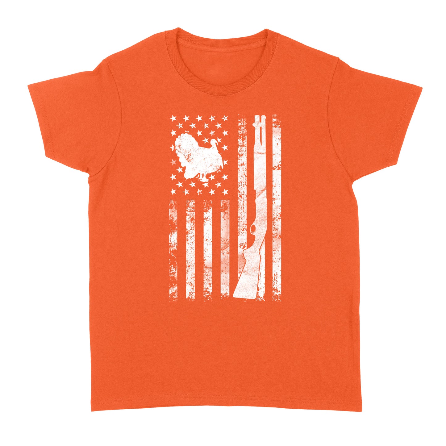 Hunting Shirt with American Flag, Shotgun Hunting Shirt, Turkey Hunting Shirt, Gifts for Hunters D05 NQS1338 - Standard Women's T-shirt