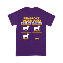 Load image into Gallery viewer, Pembroke Welsh Corgi Standard T-shirt | Funny Guide to Training dog - FSD2409D08