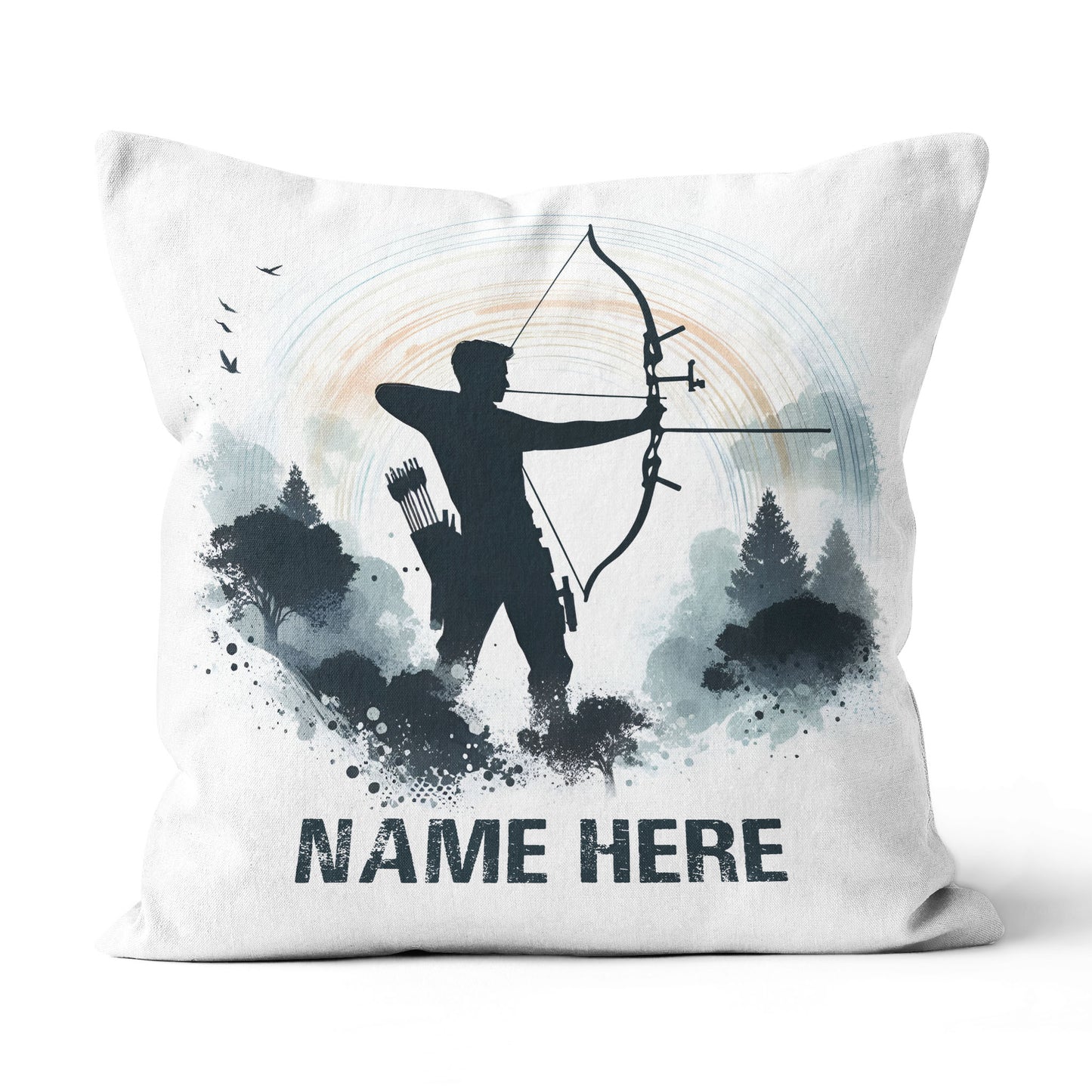 Personalized Watercolor Archer Archery Pillow Custom Archery Gifts Ideas VHM0917