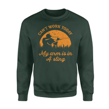 Load image into Gallery viewer, Can't Work Today My Arm is in A Sling Funny Hunting Deer Hunter Gift NQSD172 - Standard Crew Neck Sweatshirt