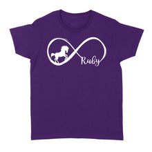 Load image into Gallery viewer, Custom Gift For Horse Lover Infinite Love Teen Girls Women Horse Lovers, horse shirts D06 NQS3220 Women's T-shirt