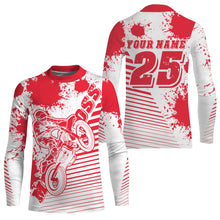 Load image into Gallery viewer, Kids men women jersey for MX custom UPF30+ red off-road Motocross racing shirt dirt bike racewear PDT107