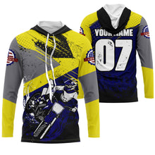 Load image into Gallery viewer, Kids youth adult jersey for dirt bike custom UV blue Motocross racing shirt off-road motorcycle PDT100