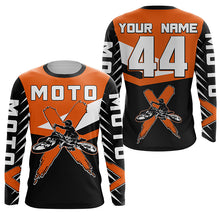 Load image into Gallery viewer, Custom dirt bike kid women men jersey UPF30+ extreme Motocross racing orange motorcycle shirt PDT320