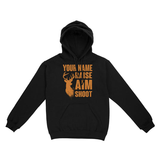 Raise Aim Shoot Hunter Deer Hunting Gifts For Men Dad Custom Name Standard Hoodie FSD2124D06