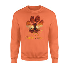 Load image into Gallery viewer, Custom dog's name dog paws mom autumn halloween personalized gift - Standard Crew Neck Sweatshirt