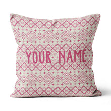 Load image into Gallery viewer, Geometric Pink Paisley Custom Throw Pillow Personalized Golfing Gifts LDT1130
